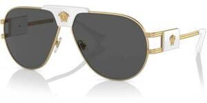 NEW VERSACE men's ve2252 pilot sunglasses in gold - dark grey - 147187